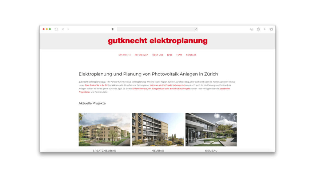 References Gutkencht Elektroplanung